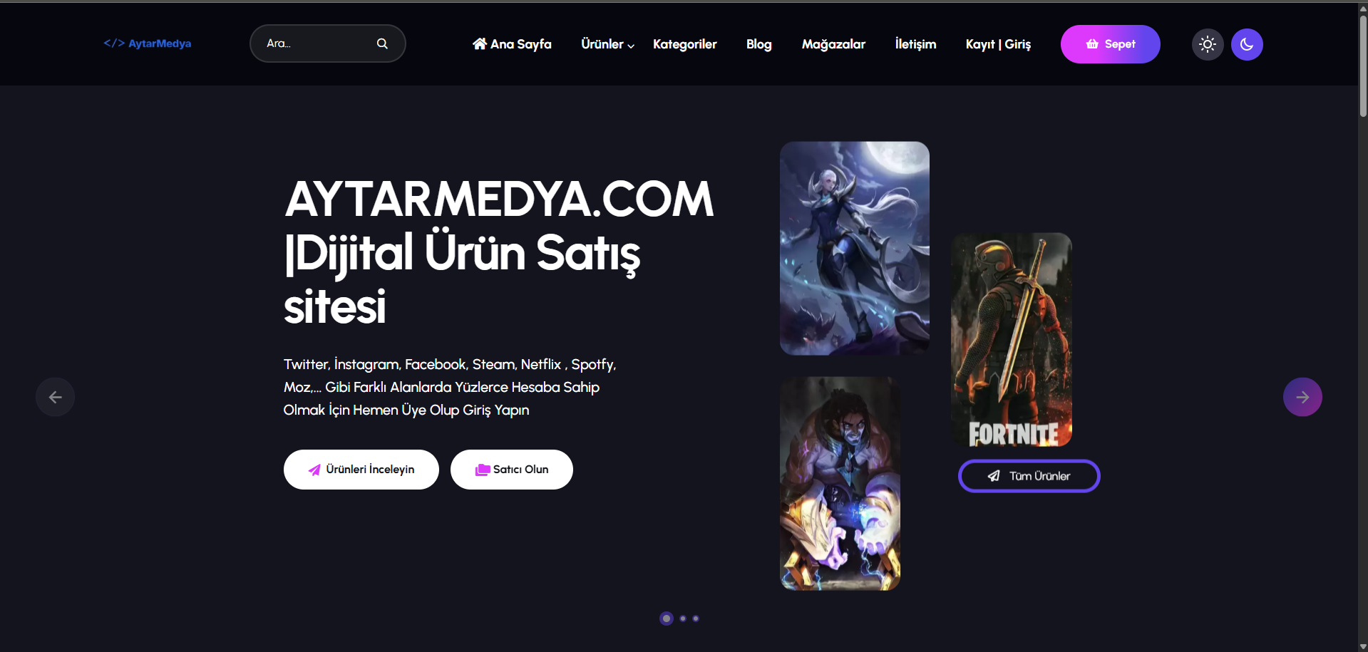 Dijital Ürün - Hesap Satış Scripti